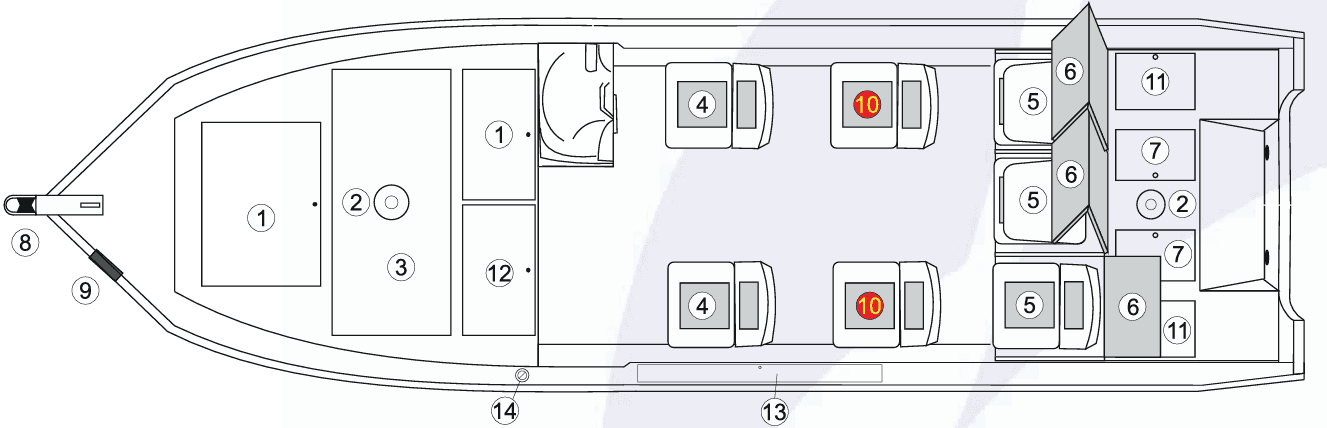 Plano de la embarcación YANKEE FISHING MASTER