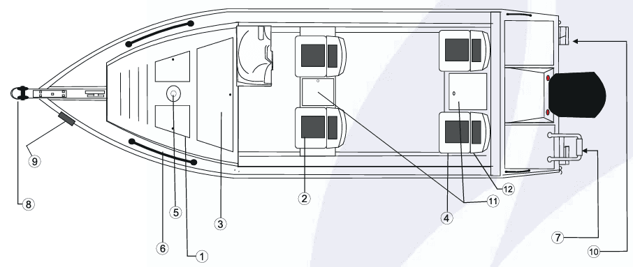 Plano de la embarcación COMANCHE LX