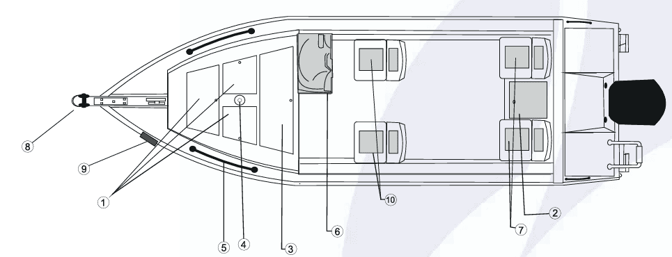 Plano de la embarcación APACHE ESPECIAL